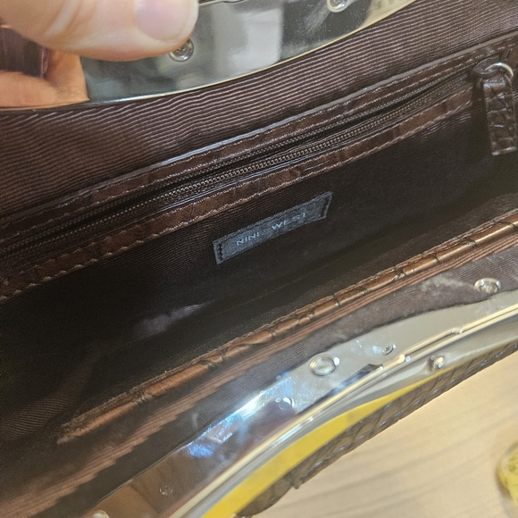 🔥Nine West vintage silver clutch purse handbag - Picture 6 of 7